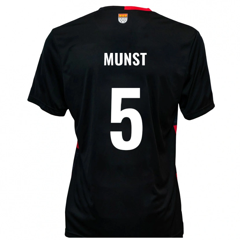 Danxen Dames Leonhard Münst #5 Zwart Rood Thuisshirt Thuistenue 2025/26 T-Shirt België