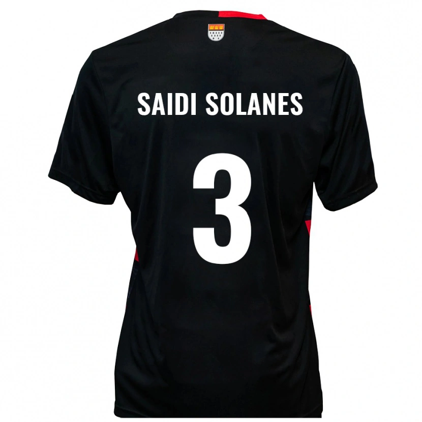 Danxen Dames Maruan Saidi Solanes #3 Zwart Rood Thuisshirt Thuistenue 2025/26 T-Shirt België