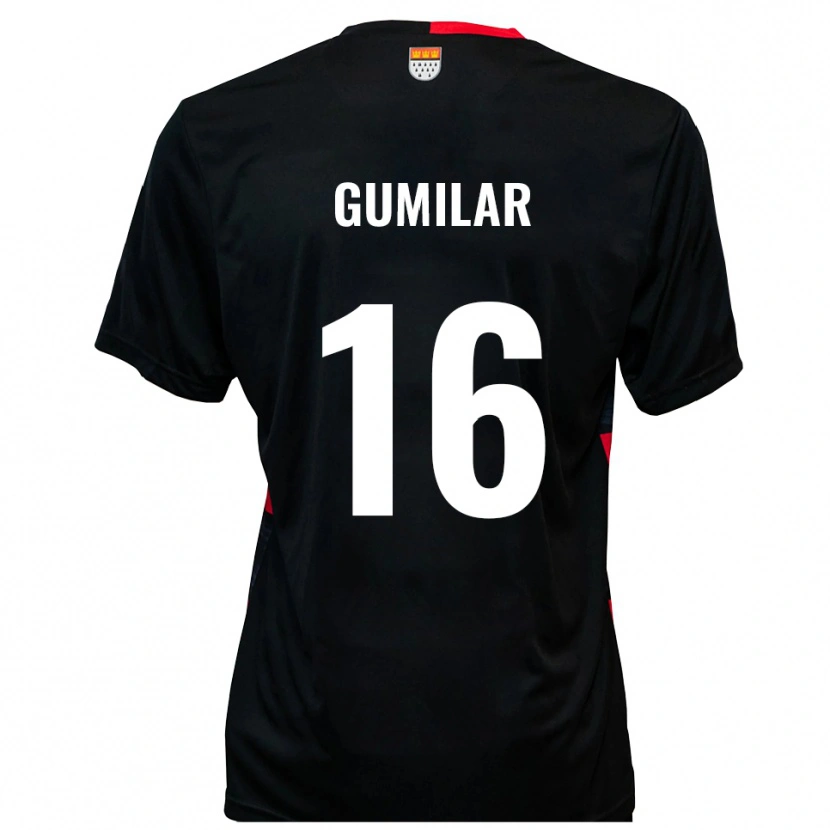 Danxen Dames Jonas Gumilar #16 Zwart Rood Thuisshirt Thuistenue 2025/26 T-Shirt België