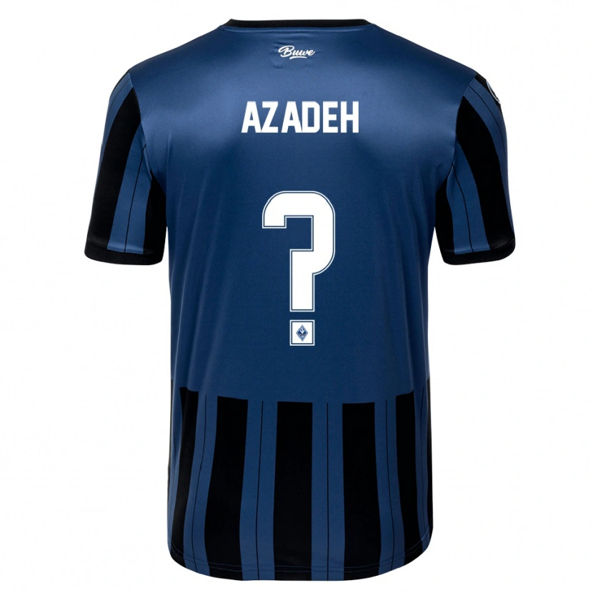 Danxen Dames Nils Azadeh #0 Blauw Grijs Zwart Thuisshirt Thuistenue 2025/26 T-Shirt België