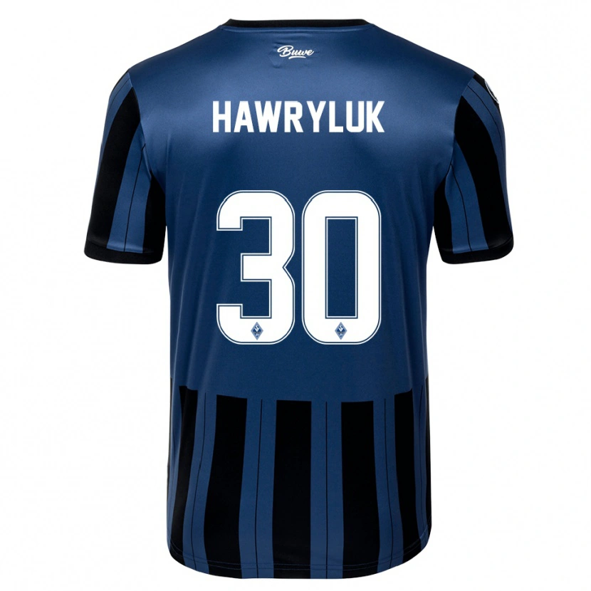 Danxen Dames Lucien Hawryluk #30 Blauw Grijs Zwart Thuisshirt Thuistenue 2025/26 T-Shirt België