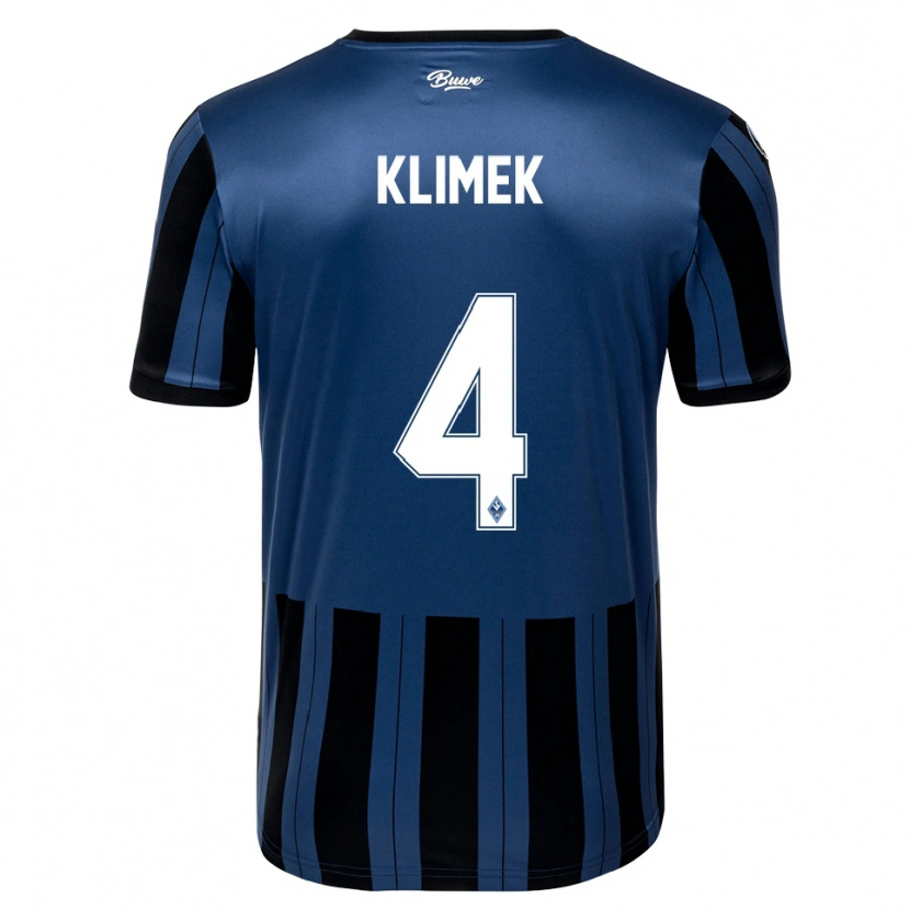 Danxen Dames Tom Klimek #4 Blauw Grijs Zwart Thuisshirt Thuistenue 2025/26 T-Shirt België