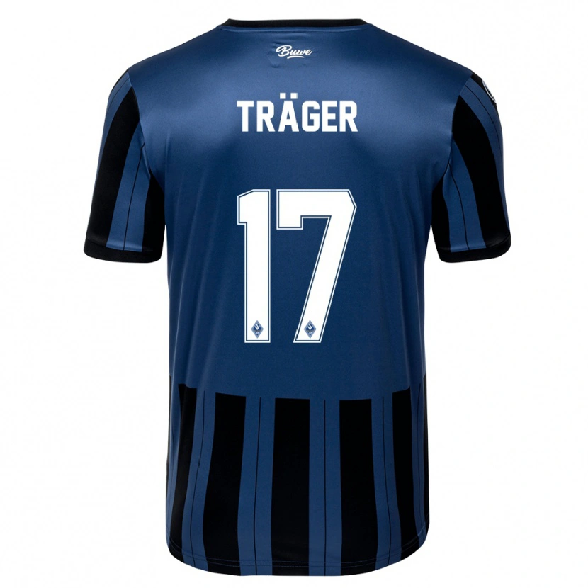 Danxen Dames Mika Träger #17 Blauw Grijs Zwart Thuisshirt Thuistenue 2025/26 T-Shirt België