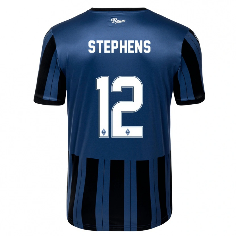 Danxen Dames Kaden Stephens #12 Blauw Grijs Zwart Thuisshirt Thuistenue 2025/26 T-Shirt België