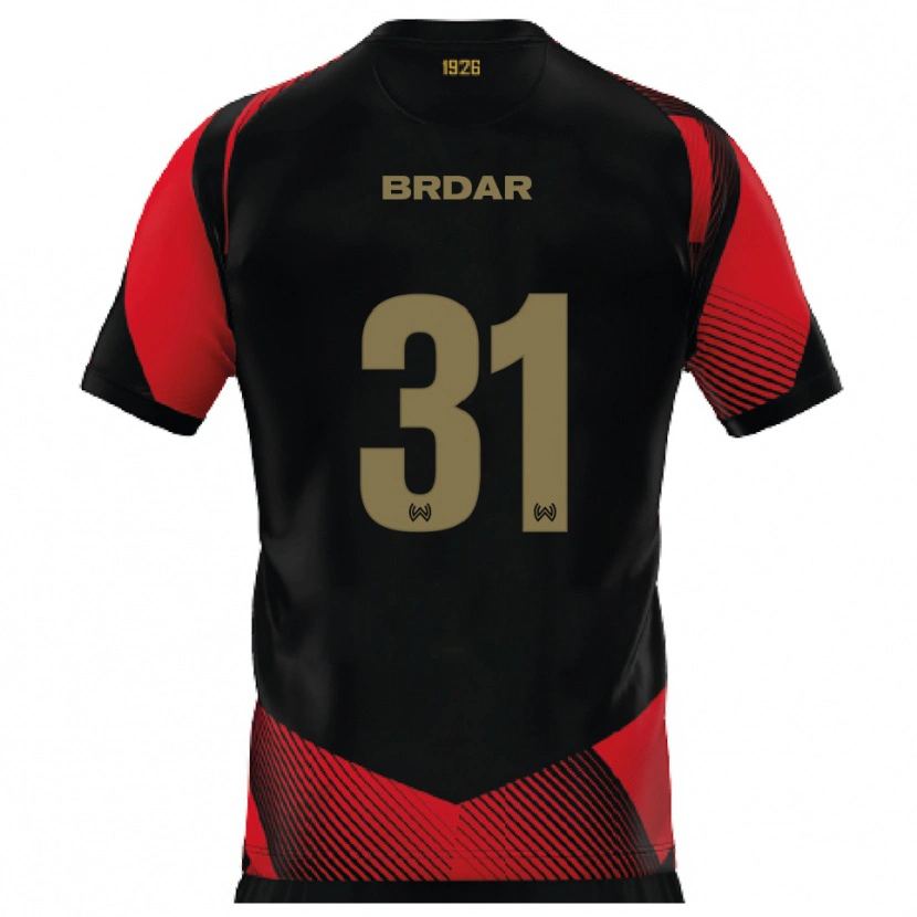 Danxen Dames Noah Brdar #31 Zwart Rood Thuisshirt Thuistenue 2025/26 T-Shirt België