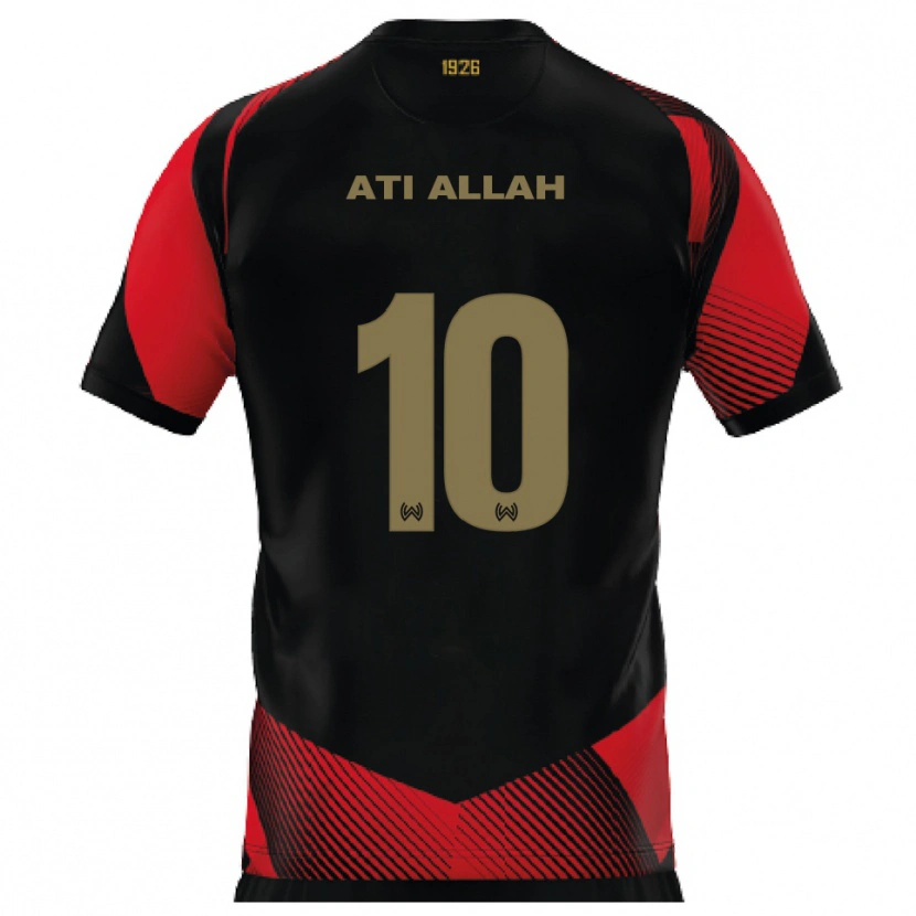 Danxen Dames Ibrahim Ati Allah #10 Zwart Rood Thuisshirt Thuistenue 2025/26 T-Shirt België