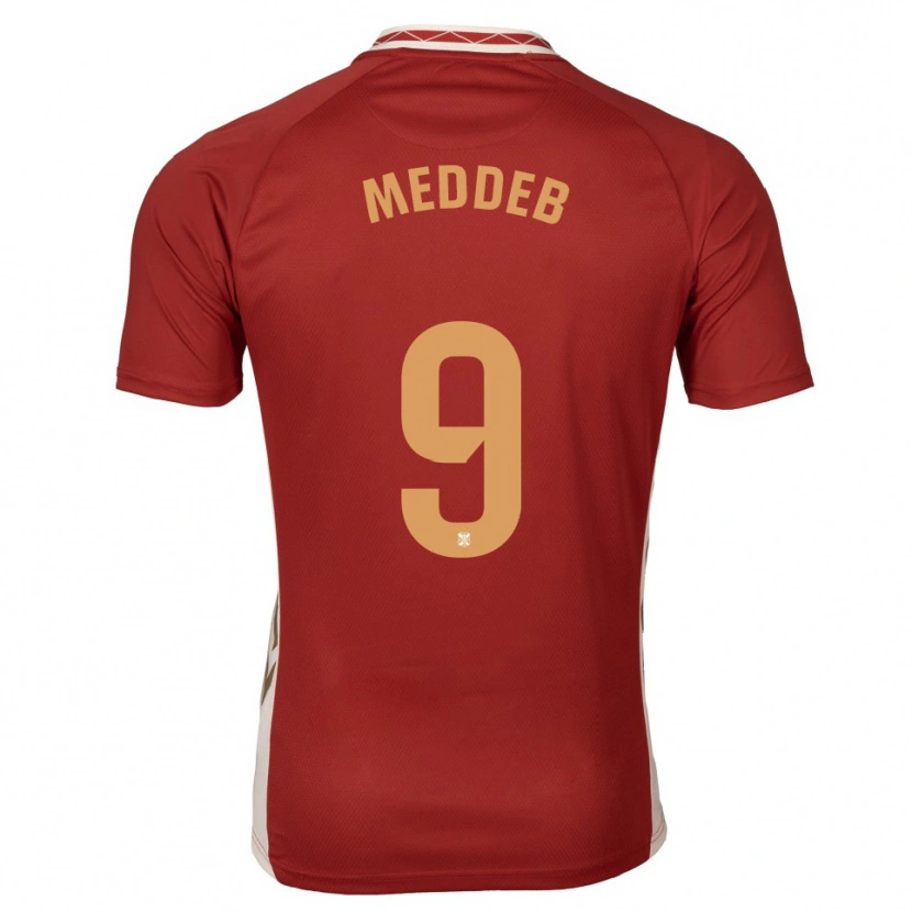 Danxen Dames Walid Meddeb #9 Bordeaux Goud Uitshirt Uittenue 2025/26 T-Shirt België