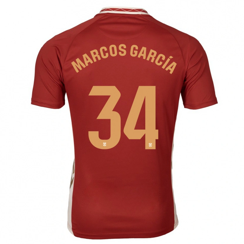 Danxen Dames Marcos García #34 Bordeaux Goud Uitshirt Uittenue 2025/26 T-Shirt België