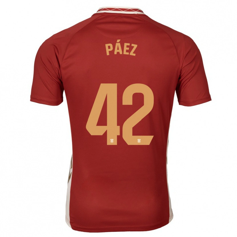 Danxen Dames David Páez #42 Bordeaux Goud Uitshirt Uittenue 2025/26 T-Shirt België
