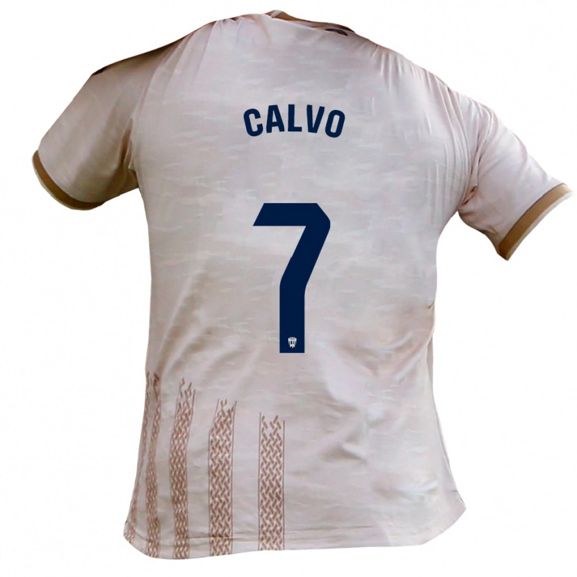 Danxen Dames Borja Calvo #7 Gebroken Wit Bruin Uitshirt Uittenue 2025/26 T-Shirt België