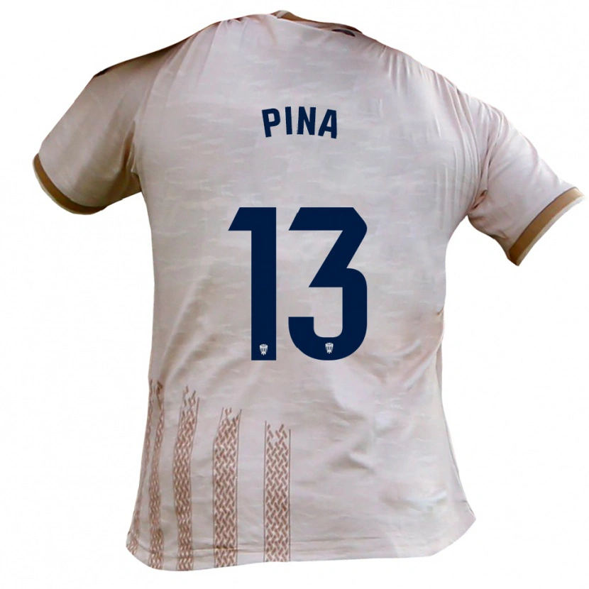 Danxen Dames Antonio Pina #13 Gebroken Wit Bruin Uitshirt Uittenue 2025/26 T-Shirt België