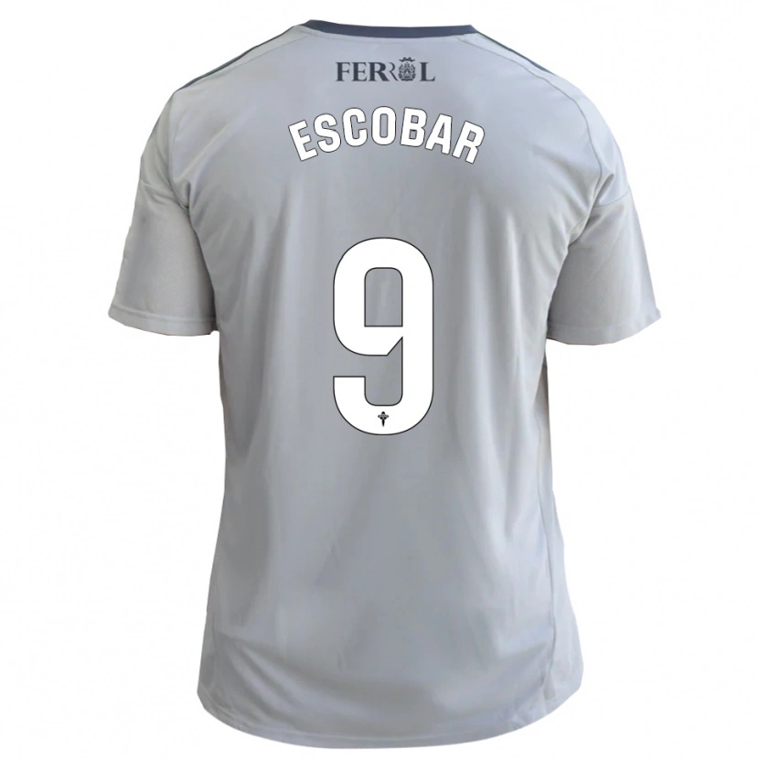 Danxen Dames Antón Escobar #9 Grijs Zilver Uitshirt Uittenue 2025/26 T-Shirt België