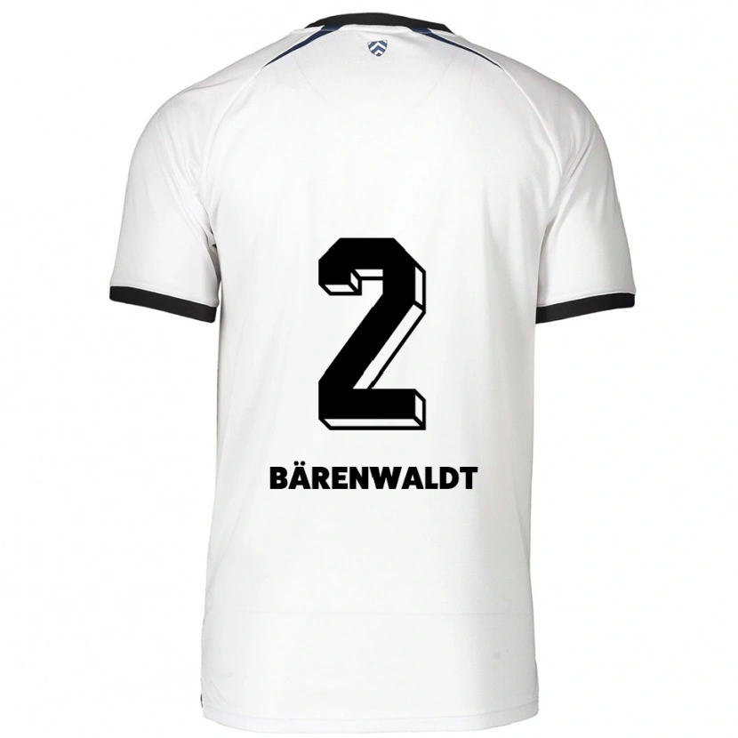 Danxen Dames Tim Bärenwaldt #2 Wit Zwart Uitshirt Uittenue 2025/26 T-Shirt België