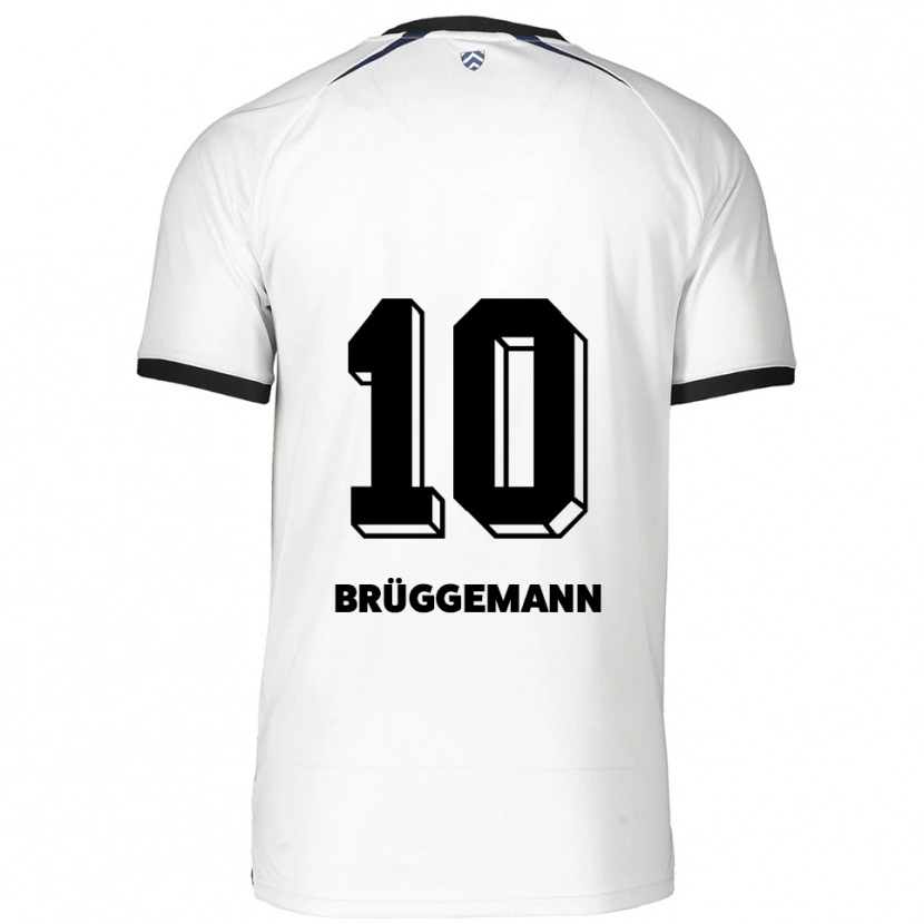 Danxen Dames Kim Brüggemann #10 Wit Zwart Uitshirt Uittenue 2025/26 T-Shirt België