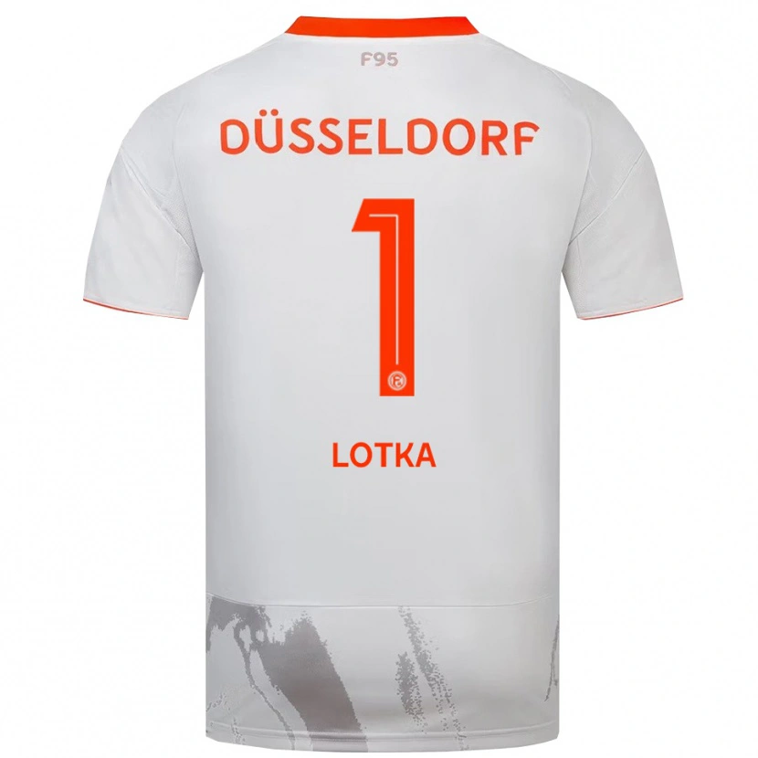 Danxen Dames Marcel Lotka #1 Wit Oranje Uitshirt Uittenue 2025/26 T-Shirt België