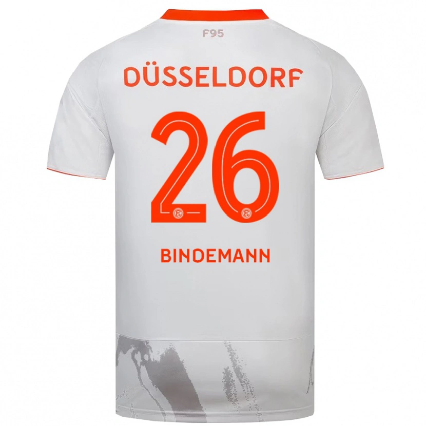 Danxen Dames Deniz Bindemann #26 Wit Oranje Uitshirt Uittenue 2025/26 T-Shirt België