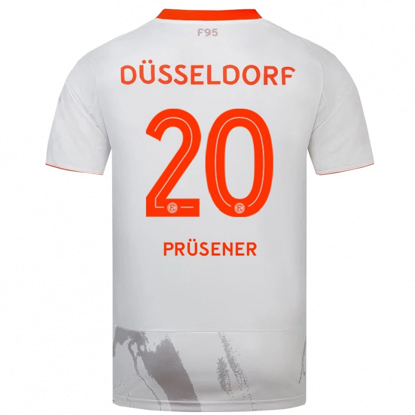Danxen Dames Tom Prüsener #20 Wit Oranje Uitshirt Uittenue 2025/26 T-Shirt België