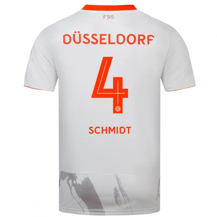 Danxen Dames Kenneth Schmidt #4 Wit Oranje Uitshirt Uittenue 2025/26 T-Shirt België