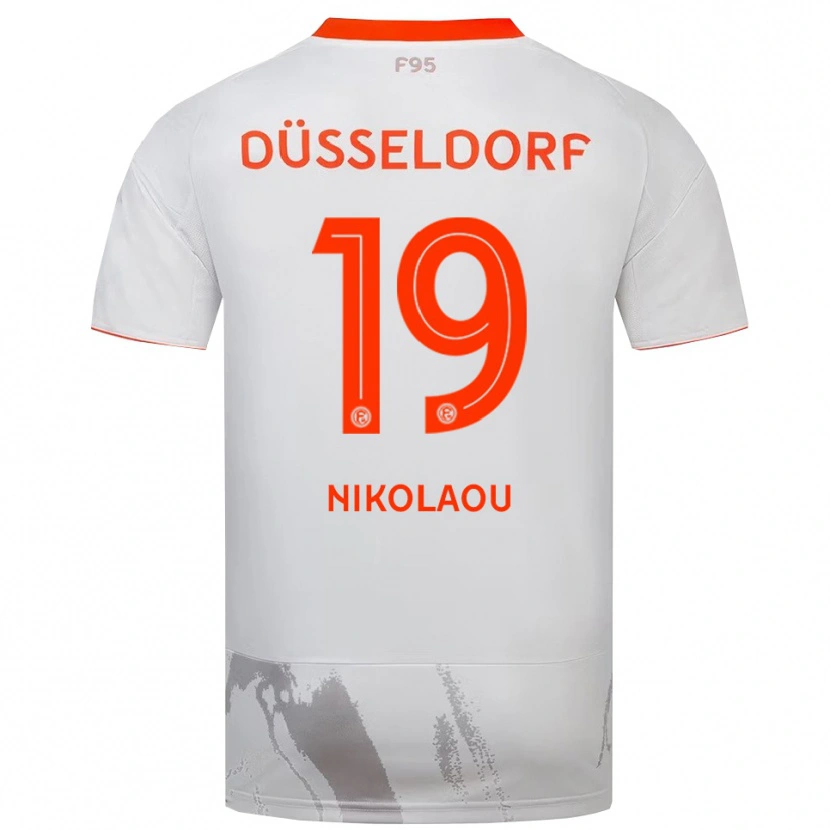 Danxen Dames Noah Nikolaou #19 Wit Oranje Uitshirt Uittenue 2025/26 T-Shirt België