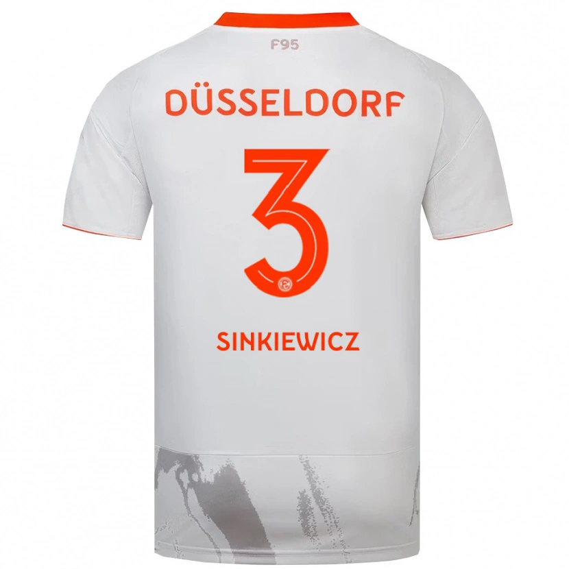 Danxen Dames Luis Sinkiewicz #3 Wit Oranje Uitshirt Uittenue 2025/26 T-Shirt België