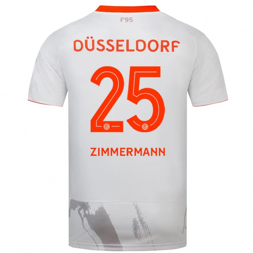 Danxen Dames Matthias Zimmermann #25 Wit Oranje Uitshirt Uittenue 2025/26 T-Shirt België