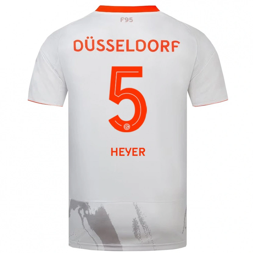 Danxen Dames Moritz Heyer #5 Wit Oranje Uitshirt Uittenue 2025/26 T-Shirt België