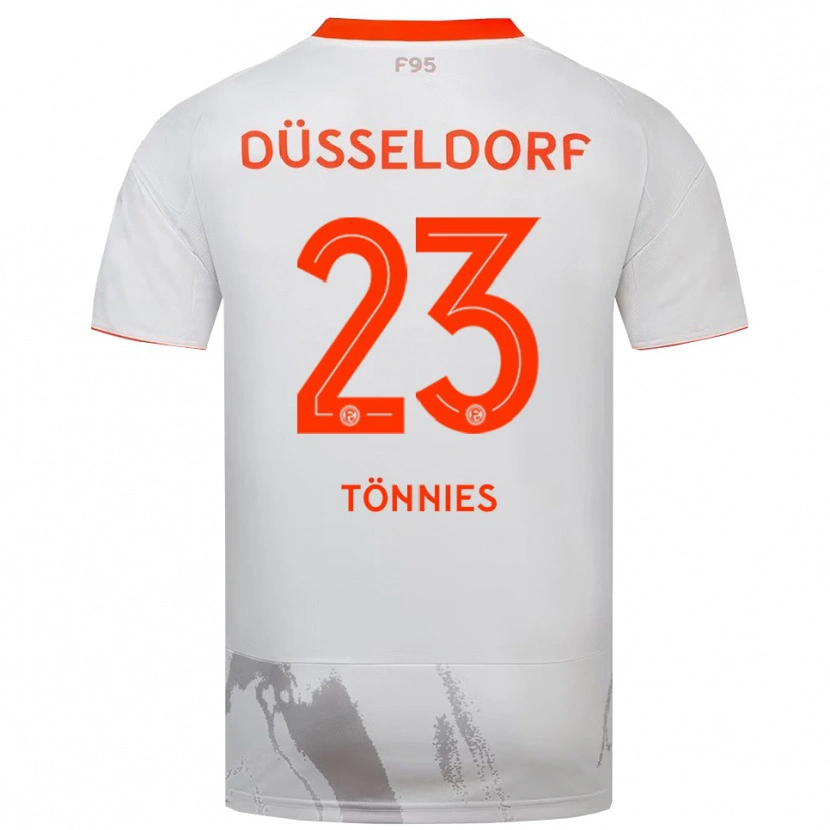 Danxen Dames Conor Tönnies #23 Wit Oranje Uitshirt Uittenue 2025/26 T-Shirt België