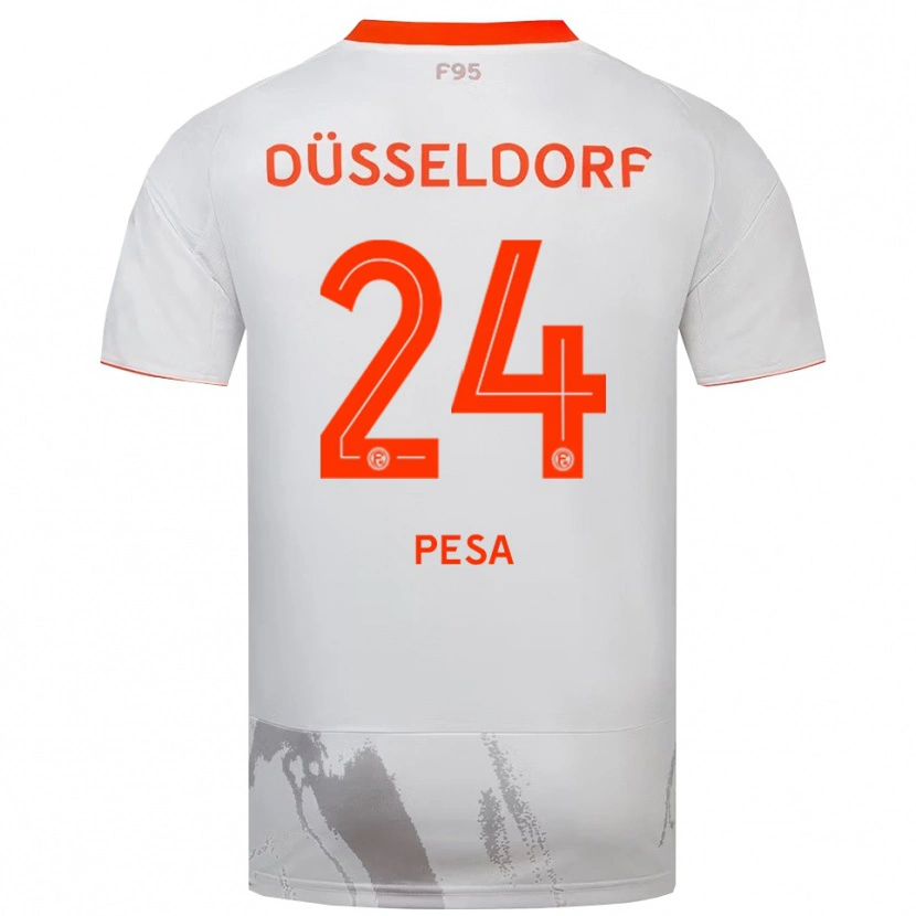Danxen Dames Adrijan Pesa #24 Wit Oranje Uitshirt Uittenue 2025/26 T-Shirt België