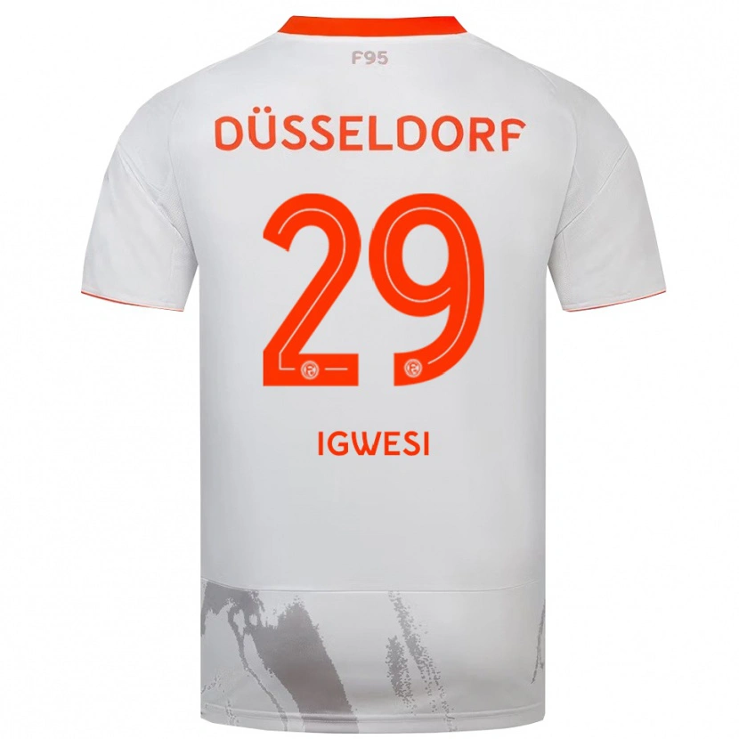 Danxen Dames Tyrese Igwesi #29 Wit Oranje Uitshirt Uittenue 2025/26 T-Shirt België