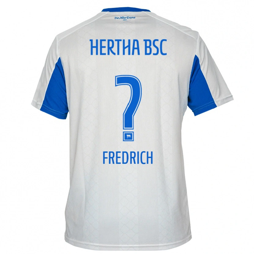 Danxen Dames Marco Fredrich #0 Wit Blauw Uitshirt Uittenue 2025/26 T-Shirt België