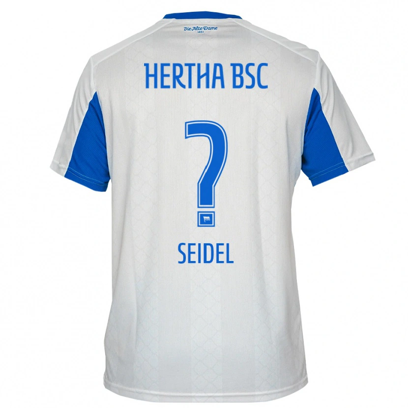 Danxen Dames Daniel Seidel #0 Wit Blauw Uitshirt Uittenue 2025/26 T-Shirt België