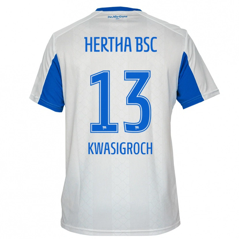 Danxen Dames Robert Kwasigroch #13 Wit Blauw Uitshirt Uittenue 2025/26 T-Shirt België