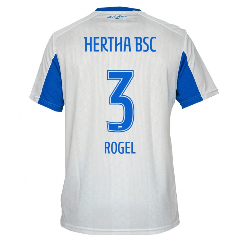 Danxen Dames Agustín Rogel #3 Wit Blauw Uitshirt Uittenue 2025/26 T-Shirt België