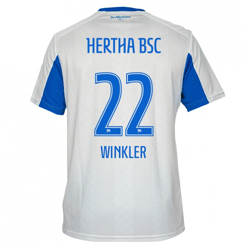 Danxen Dames Marten Winkler #22 Wit Blauw Uitshirt Uittenue 2025/26 T-Shirt België