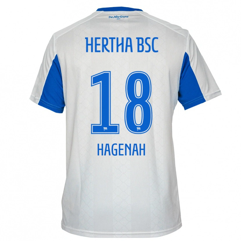 Danxen Dames Simon Hagenah #18 Wit Blauw Uitshirt Uittenue 2025/26 T-Shirt België