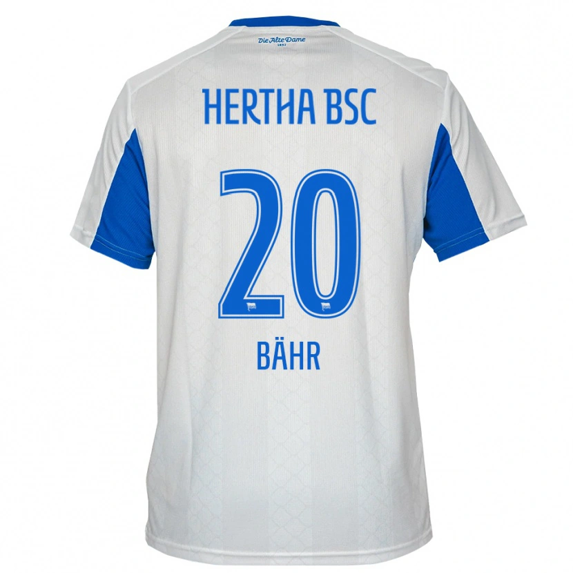 Danxen Dames Mara Bähr #20 Wit Blauw Uitshirt Uittenue 2025/26 T-Shirt België