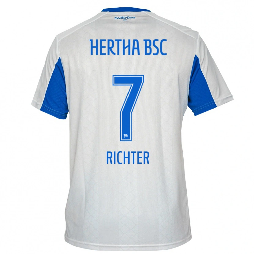 Danxen Dames Joel Richter #7 Wit Blauw Uitshirt Uittenue 2025/26 T-Shirt België