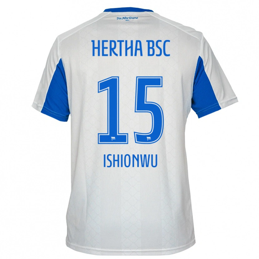 Danxen Dames Chima Ishionwu #15 Wit Blauw Uitshirt Uittenue 2025/26 T-Shirt België