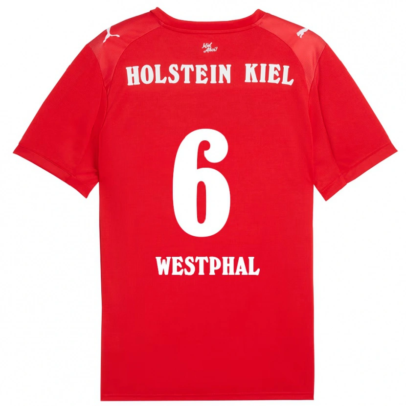 Danxen Dames Henrik Westphal #6 Rood Blauw Uitshirt Uittenue 2025/26 T-Shirt België