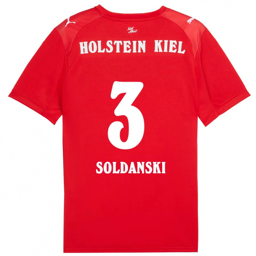 Danxen Dames Lasse Soldanski #3 Rood Blauw Uitshirt Uittenue 2025/26 T-Shirt België