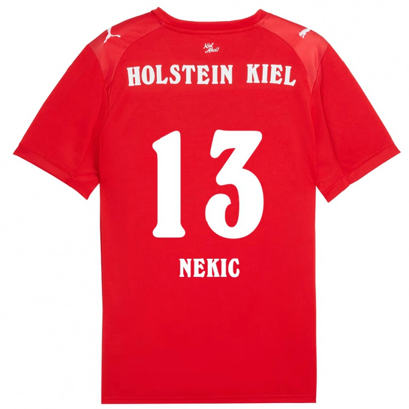 Danxen Dames Ivan Nekic #13 Rood Blauw Uitshirt Uittenue 2025/26 T-Shirt België