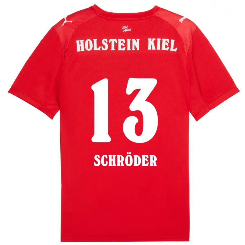 Danxen Dames Lea Schröder #13 Rood Blauw Uitshirt Uittenue 2025/26 T-Shirt België