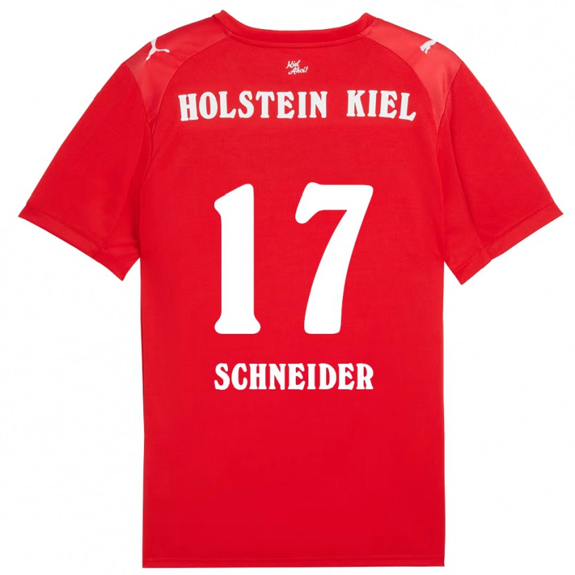Danxen Dames Aaron Schneider #17 Rood Blauw Uitshirt Uittenue 2025/26 T-Shirt België