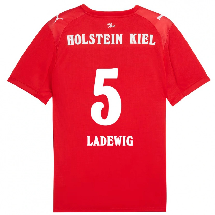 Danxen Dames Lönne Ladewig #5 Rood Blauw Uitshirt Uittenue 2025/26 T-Shirt België