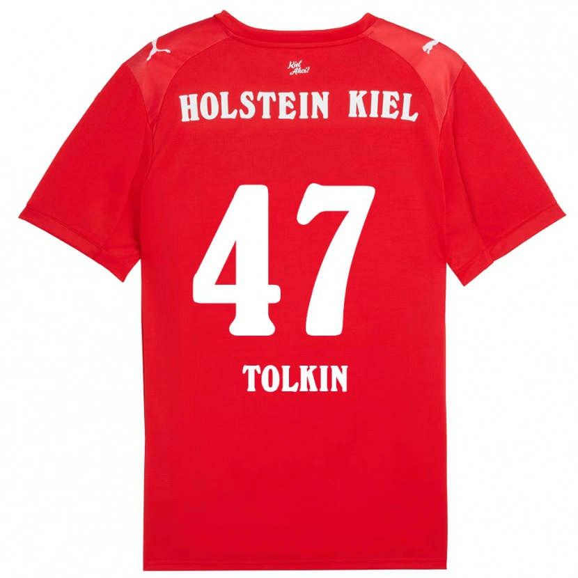 Danxen Dames John Tolkin #47 Rood Blauw Uitshirt Uittenue 2025/26 T-Shirt België