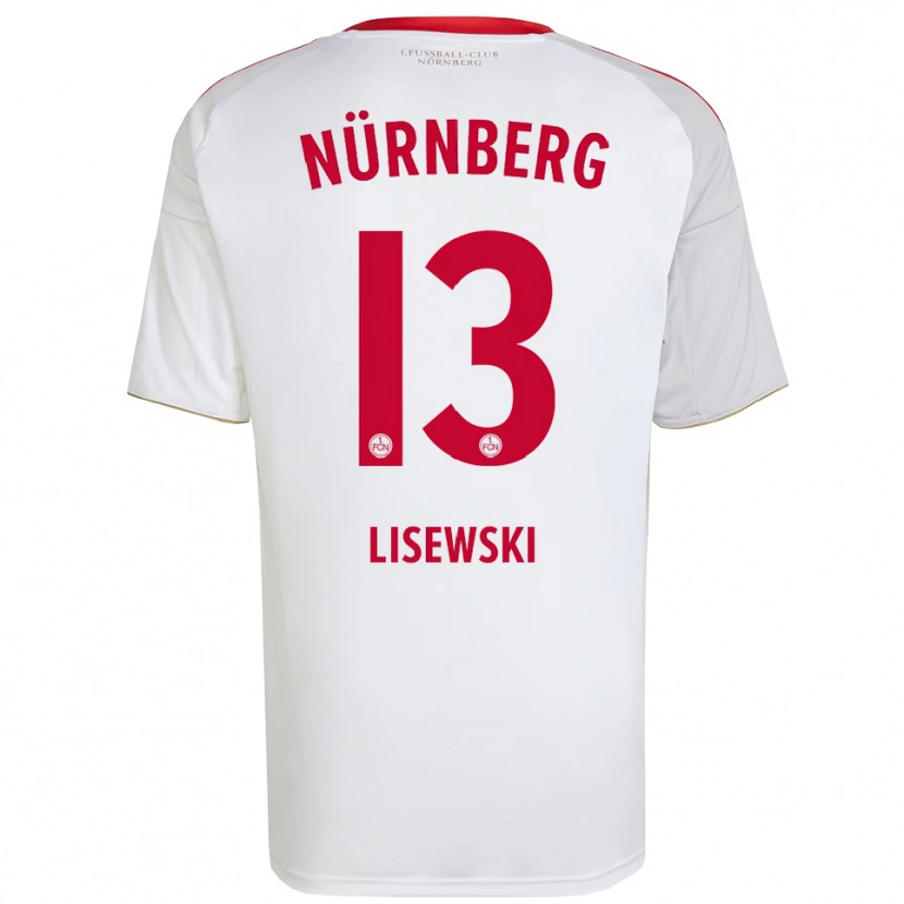 Danxen Dames Robin Lisewski #13 Wit Rood Uitshirt Uittenue 2025/26 T-Shirt België