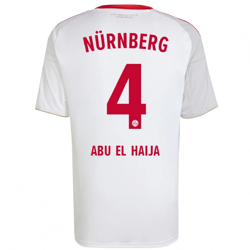Danxen Dames Khalid Abu El Haija #4 Wit Rood Uitshirt Uittenue 2025/26 T-Shirt België