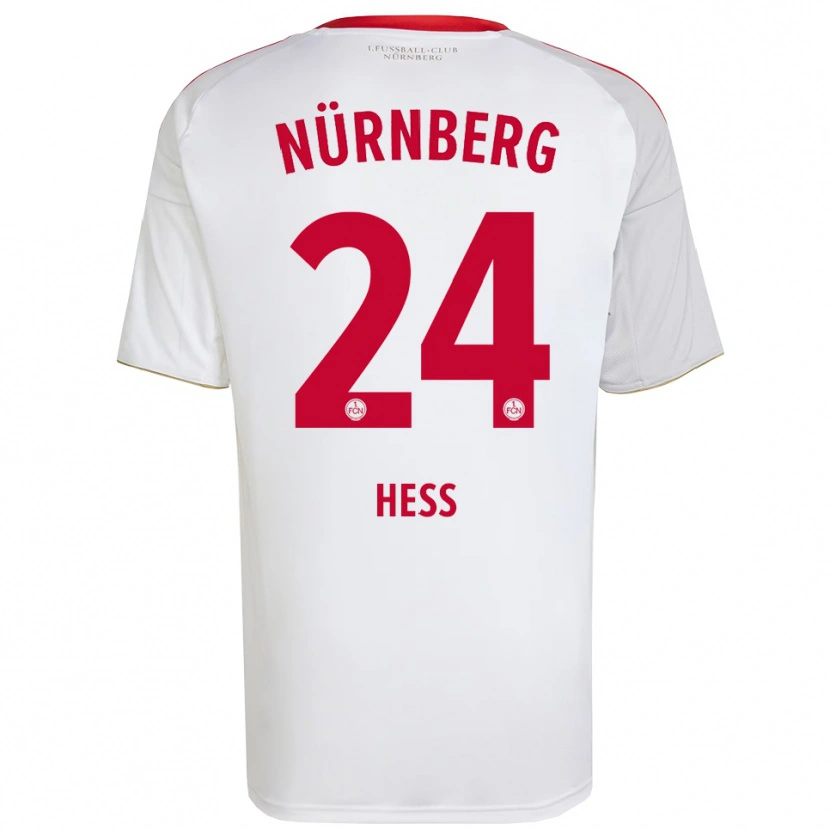 Danxen Dames Tobias Heß #24 Wit Rood Uitshirt Uittenue 2025/26 T-Shirt België