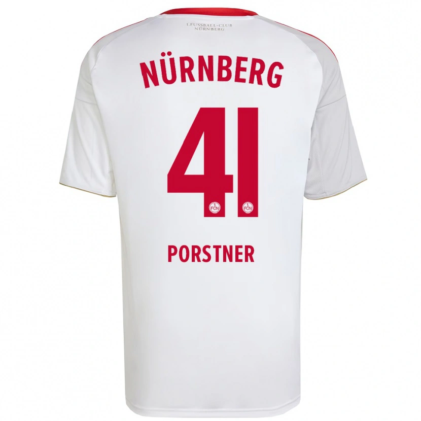 Danxen Dames Eric Porstner #41 Wit Rood Uitshirt Uittenue 2025/26 T-Shirt België