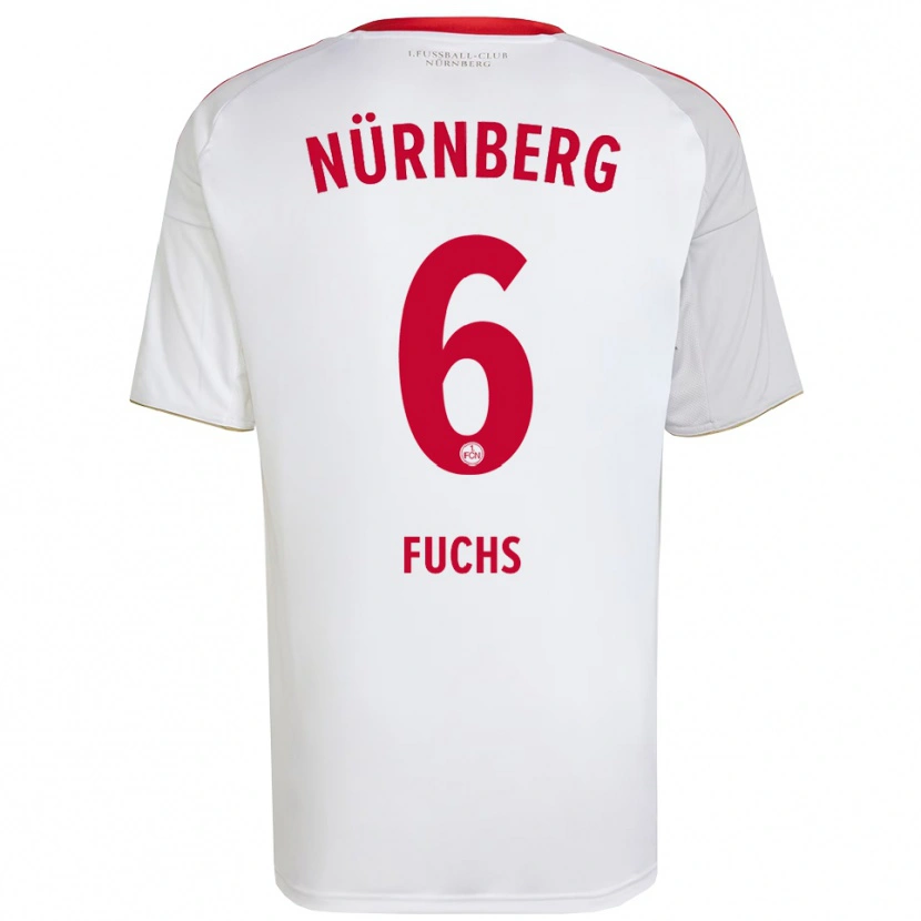 Danxen Dames Pascal Fuchs #6 Wit Rood Uitshirt Uittenue 2025/26 T-Shirt België